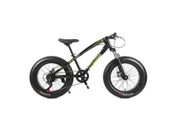 Generic Fat Tyre Mountain Bike Mountain Bike Unisex Hardtail Mountain Bike 7 / 21 / 24 / 27 Speeds 26 inch Fat Tire Road Bicycle Snow Bike / Beach Bike with Disc Brakes and Suspension Fork, Black, 27 Speed