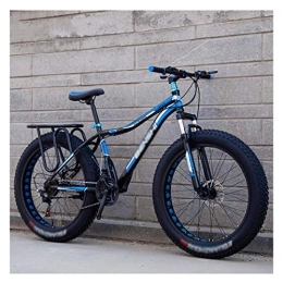 RYP Fat Tyre Mountain Bike Road Bikes Fat Tire Bike Adult Road Bikes Bicycle Beach Snowmobile Bicycles For Men Women Off-road Bike (Color : Blue, Size : 24in)