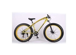 SEESEE.U  SEESEE.U Mountain Bike 26 inch Off-Road ATV 24 Speed Snowmobile Speed Mountain Bike 4.0 Big Tire Wide Tire Bicycle, Silver, Golden, A