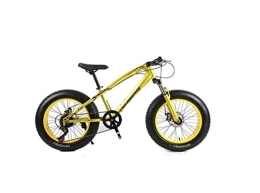 SEESEE.U Fat Tyre Mountain Bike SEESEE.U Mountain Bike Unisex Hardtail Mountain Bike 7 / 21 / 24 / 27 Speeds 26 inch Fat Tire Road Bicycle Snow Bike / Beach Bike with Disc Brakes and Suspension Fork, Gold, 27 Speed