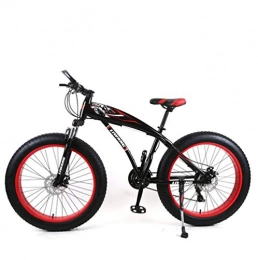 YAMEIJIA Fat Tyre Mountain Bike YAMEIJIA High-carbon steel mountain bike riding 24 / 26 inch variable speed Wide tire disc brake / 21-24-27 speed, Red, 24inch27speed