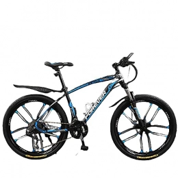 T-NJGZother Mountain Bike Bicycle, Boys And Girls, Strong Shock Shock Speed, Mountain Off-Road Vehicle-Ten Knife Wheel Black Blue_26 Inch 21 Speed，Mountain Bike