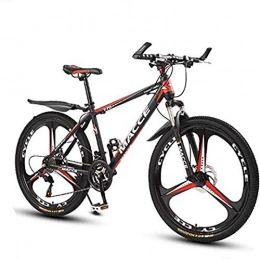 WXXMZY Mountain Bike Bicycles, Mountain Bikes, 24 Inch / 26 Inch 21 / 24 / 27 Speed Bicycles, Male And Female Student Variable Speed Bicycles, 3-blade Integrated Wheel (Color : Red, Size : 24 inches)
