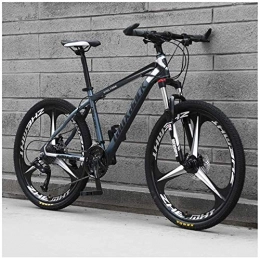 JF-XUAN Mountain Bike JF-XUAN Bicycle Outdoor sports Mountain Bike 26 Inches, 3 Spoke Wheels with Dual Disc Brakes, Front Suspension Folding Bike 27 Speed MTB Bicycle, Gray