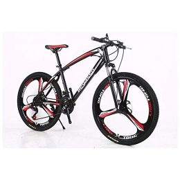 JF-XUAN Mountain Bike JF-XUAN Outdoor sports 26" Mountain Bike Lightweight HighCarbon Steel Frame Front Suspension Dual Disc Brakes 2130 Speeds Unisex Bicycle MTB (Color : Red, Size : 24 Speed)
