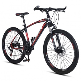 LZZB Mountain Bike LZZB 26 in Mountain Bike 21 / 24 / 27 Speeds with Double Disc Brake Carbon Steel Frame Bicycle for Boys Girls Men and Wome / Red / 24 Speed