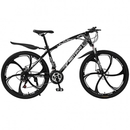 LZZB Mountain Bike LZZB Adult Bike 21 / 24 / 27 Speed Mountain Bike 26 Inches Wheels MTB Dual Suspension Bicycle with Carbon Steel Frame / Black / 21 Speed