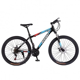 LZZB Mountain Bike LZZB Hardtail Mountain Bike 26" Wheel Mountain Trail Bike High Carbon Steel Outroad Bicycles 21 Speed Front Suspension Bicycle Daul Disc Brakes MTB(Color:Blue) / Blue