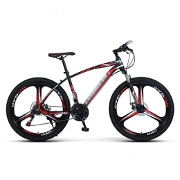 LZZB Mountain Bike LZZB Men Mountain Bike 26 inch Frame &Amp; Wheels Carbon Steel Frame, Hidden Disc Brake, Lockable Suspension Fork with Comfortable Cushion(Size:27 Speed, Color:Green) / Red / 27 Speed