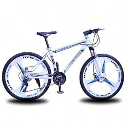 LZZB Mountain Bike LZZB Mountain Bike with Carbon Steel Frame 21 / 24 / 27 Speed Bicycle 26 Inches Wheels with Dual Disc Brake Unisex(Size:24 Speed, Color:Green) / Blue / 21 Speed