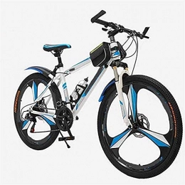 WXXMZY Mountain Bike Men's And Women's Mountain Bikes, 20-inch Wheels, High-carbon Steel Frame, Shift Lever, 21-speed Rear Derailleur, Front And Rear Disc Brakes, Multiple Colors (Color : Blue, Size : 20 inches)