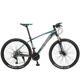 SHUI Mountain Bike Mountain Bike, 27.5 Inch 27 Speed Road Bicycle Adult Aluminum Alloy Student With Variable Speed Disc Brakes Offroad MTB Men Women Outdoor Ride Sports Cycling Black blue