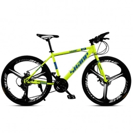 WANYE Mountain Bike Mountain Bike, Adults 26 Inch Wheels Professional 21 / 24 / 27 / 30 Speed MTB Bike for Men and Women Outdoor Fashion High Carbon Steel Bicycle, Multiple Colors yellow-27speed