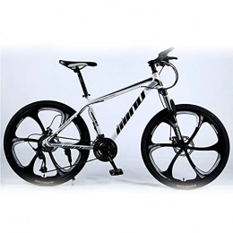 SHUI Mountain Bike SHUI 26 Inch Adult Mountain Bike Magnesium-aluminum Alloy MTB Bicycle With 17 Inch Frame Double Disc-Brake Suspension Fork Cycling Urban Commuter City Bicycle 10-Spokes White Black-30sp