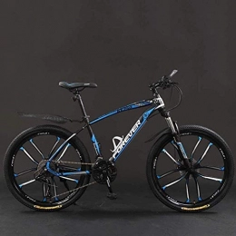 Smisoeq Mountain Bike Smisoeq 21 / 24 / 27 / 30 26 inches bicycle speed mountain bike, mountain bike hard tail light bike, with adjustable seat disc bis (Color : Black blue, Size : 30 Speed)
