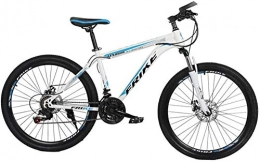 Smisoeq Mountain Bike Smisoeq MTB hard tail road vehicles cars, bicycles steel adult bicycle 26 inches, 21 / 24 / 27 to color bicycle speed bike (Color : White blue, Size : 24 speed A)