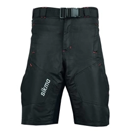 Sikma Clothing Sikma MTB Shorts Off Road Cycling Baggy Cycle Short Detachable Padded Liner (L) Black