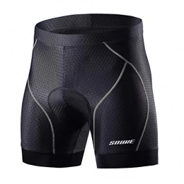 Souke Sports Mountain Bike Short Souke Sports Men's Cycling Underwear 4D Padded Breathable Bike Undershort Shorts Anti-Slip Design Gray M