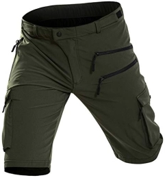 Vzteek Clothing Vzteek Men's-Baggy-Shorts-MTB-Mountain-Bike-Shorts Water Resistant Lightweight 5 Pockets Biking Shorts for Men Non Padded (Green, XL)
