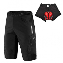 WBNCUAP Mountain Bike Short WBNCUAP Cycling shorts mountain downhill quick-drying shorts integrated silicone shorts casual cycling pants (Color : Black, Size : Medium)