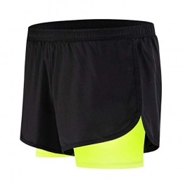 WBNCUAP Mountain Bike Short WBNCUAP Mountain biking men and women three-point loose with inner mesh breathable marathon running fitness sports shorts (Color : Green, Size : Large)