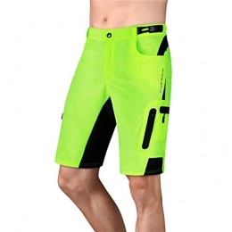WBNCUAP Mountain Bike Short WBNCUAP Off-road mountain bike professional riding breathable perspiration five-point shorts outdoor leisure hiking shorts (Color : Green, Size : XX-Large)
