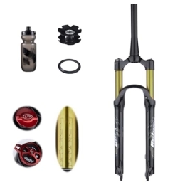 TS TAC-SKY Forcelle per mountain bike TS TAC-SKY Escursione 120mm MTB Air Fork Sospensione Bicicletta Sospensione Anteriore Mountain Bike Forchette Shock Pneumatico 26 / 27.5 / 29 Pollici Forchette (Color : Gold, Size : 26 Tapered Manual)