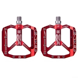 Lioaeust Pedali per mountain bike Pedali Palin per bicicletta, in lega di alluminio, per mountain bike, 105 x 100 x 15 mm (rosso)