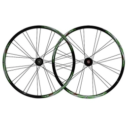NEZIH Ruote per Mountain Bike Set di ruote per mountain bike Ruote per bicicletta da ciclismo con freno a disco in lega di alluminio a doppia parete da 26 pollici 7 8 9 velocità a sgancio rapido 24 / 28H (Colore : A) (C)