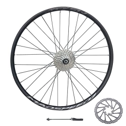 Madspeed7 Mountain Bike Wheel Madspeed7 QR 27.5" 650b (584x20) MTB Mountain Bike Disc REAR Wheel + 9 speed Cassette (11-34t) + 160mm Disc Rotor - Sealed Bearings (6 Bolt) Disc Brake Hub (Very Smooth Hub) - For disc brakes only