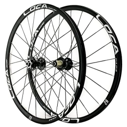 ZCXBHD Mountain Bike Wheel ZCXBHD MTB 26 / 27.5 / 29 Inch Mountain Bike Wheelset Flat Strip Six Holes Disc Brake Wheel Six Claw Quick Release 8 / 9 / 10 / 11 / 12 Speed Freewheel 24 Hole (Color : Black, Size : 27.5in)