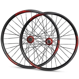 ZCXBHD Mountain Bike Wheel ZCXBHD MTB Wheelset 26 / 27.5 / 29in 120 Ring Bicycle Wheel Quick Release Disc Brake Rim Height 21mm 8 9 10 11 Speed 32H Flat Bar (Color : Red, Size : 26in)