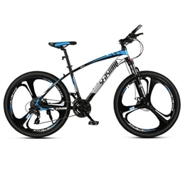 Dsrgwe Vélo de montagnes Dsrgwe VTT, 26” Mountain Bike, Cadre en Acier au Carbone Vélos Dur arrière, Double Disque de Frein et de la Fourche Avant, 21 Vitesses, 24x, 27 Vitesses (Color : Black+Blue, Size : 24 Speed)