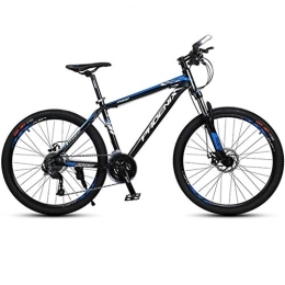 Dsrgwe Vélo de montagnes Dsrgwe VTT, 26" Mountain Bike, en Alliage d'aluminium léger Cadre de vélo, Double Frein à Disque et verrouillé Suspension Avant, 27 Vitesse (Color : Blue)