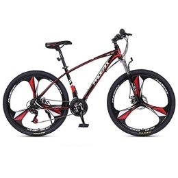 Dsrgwe vélo Dsrgwe VTT, Mountain Bike, Cadre en Acier au Carbone Vélos hardtails, Double Frein à Disque et Suspension Avant, 26 Pouces, Roue 27.5inch (Color : Black+Red, Size : 27.5inch)