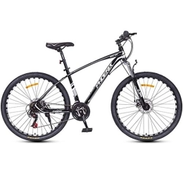 Dsrgwe vélo Dsrgwe VTT, Mountain Bike / Vélos, Cadre en Acier au Carbone, Suspension Avant et Double Disque de Frein, 26inch / 27inch Roues, 24 Vitesse (Color : Black+White, Size : 26inch)