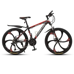 FMOPQ vélo FMOPQ Mountain Trail Bike High-Carbon Steel Hardtail Mountain Bike 26 inch Wheels 6 Spoke Wheels Mechanical Disc Brakes for Adults Man Woman 21-Spee