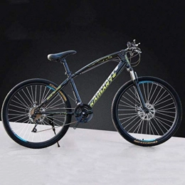 MJY Vélo de montagnes MJY Vélos de montagne de 26 pouces, vélo à queue dure en acier à haute teneur en carbone, vélo léger avec siège réglable, frein à double disque, fourche à ressort, B, 27 vitesses 7-10