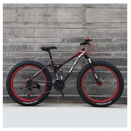 MJY vélo MJY Vélos de montagne pour femmes pour hommes, cadre en acier à haute teneur en carbone, vélo de montagne à double frein à disque, vélo tout terrain, vélos antidérapants, rouge, 24 pouces 27 vitesses