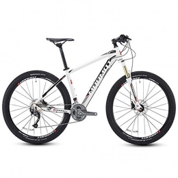 MJY vélo MJY Vélos de montagne, vélo de montagne à gros pneus de 27, 5 pouces, vélo de montagne en aluminium à 27 vitesses, siège réglable de vélo pour femmes pour hommes, blanc
