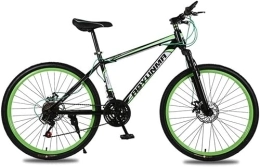 O·Lankeji Vélo de montagnes O·Lankeji VTT pour jeunes adultes - Double frein à disque - Cadre en acier au carbone - 21 vitesses - Roues à rayons de 66 cm - Double suspension