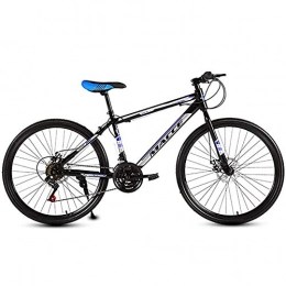 WXX vélo WXX 24inch Haute Carbone Mountain Bikes Steel Fat Tire Hardtail Urbaine Piste mle et Femelle vlos avec Suspension Avant Sige rglable, Black Blue, 27 Speed
