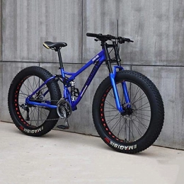 XinQing vélo XinQing-Bicyclette VTT, 26 Pouces 7 / 21 / 24 / 27 Vitesse vélo, Hommes Femmes Étudiant à Vitesse Variable vélo, Fat Tire Mens Mountain Bike (Color : Blue, Size : 21 Speed)