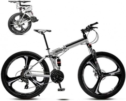 MJY vélo MJY Vélos Vélo VTT 24-26 pouces, vélo de banlieue pliable unisexe, vélo pliable à 30 vitesses, frein à double disque / blanc / roue A / 24 '6-27
