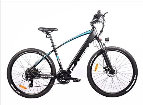 Mountain bike elettriches : Bicicletta elettrica KAISDA K4 27.5" Mountain bike elettrica a 21 velocità e motore posteriore, 36V 10, 4AH 25km / h | Luci a LED e sella sportiva
