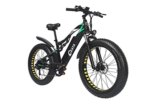Mountain bike elettriches : CEAYA Bici Elettriche Per Adulti, 26" 48V E-Bike Con Batteria Shimano 17AH Rimovibile a 7 Velocità, Bici Elettrica MTB Elettrica Per Uomo e Donna