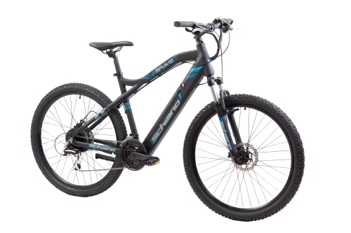Mountain bike elettriches : F.lli Schiano Braver 27.5'', 250W Mountain Bike Elettrica con Batteria 36V 11.6Ah 417.6Wh, Shimano Cambio da 24 Velocità, Nero-Blu