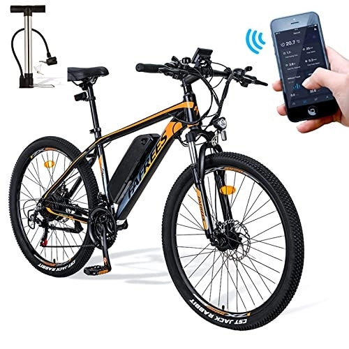 Mountain bike elettriches : Fafrees Hailong One E-Bike Mountain Bike da donna con app display LCD da 3, 5 pollici da 25 km / h, bicicletta elettrica da 26 pollici per adulti, bici elettrica da città da uomo Shimano (Nero)