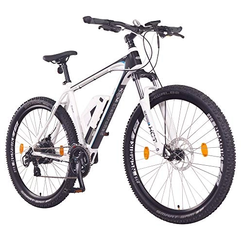Mountain bike elettriches : NCM Prague Bicicletta elettrica Mountainbike, 250W, Batteria 36V 13Ah 468Wh (27, 5 Bianco)