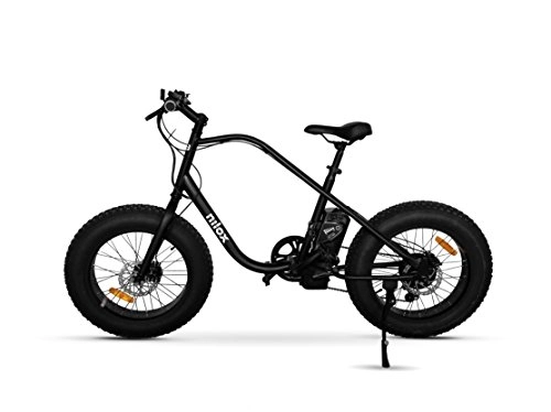 Mountain bike elettriches : Nilox E Bike X3, Fat Bike Elettrica A Pedalata Assistita, 20”, 36V / 250W – Adulto, Nero, Taglia Unica
